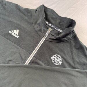 Adidas Mens Track Jacket Zip-Up Detroit Pistons Basketball Logo Sports 2XL Black